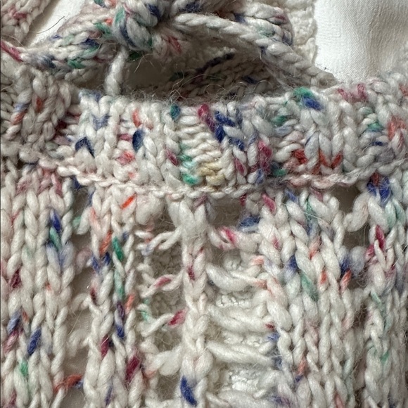 American Eagle Outfitters Cream Multicolor Knit Sweater - Picture 3 of 4